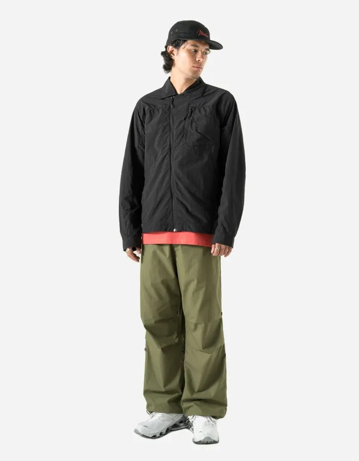 Maharishi Long Sleeve Shirts 5281 Veg Dyed Asym Tech Shirt WR Black 8211 Men