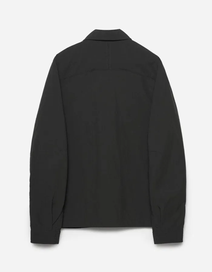 Maharishi Long Sleeve Shirts 5281 Veg Dyed Asym Tech Shirt WR Black 8211 Men