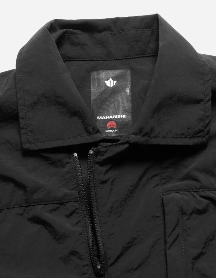 Maharishi Long Sleeve Shirts 5281 Veg Dyed Asym Tech Shirt WR Black 8211 Men