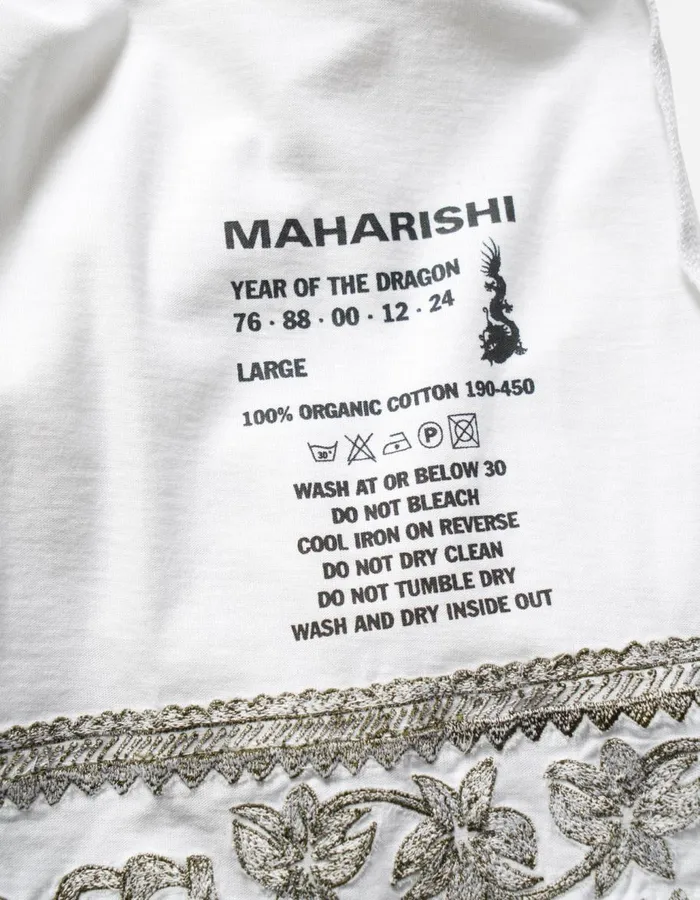 Maharishi Long Sleeve TShirts 5243 Thar Dragon LS TShirt White 8211 Men