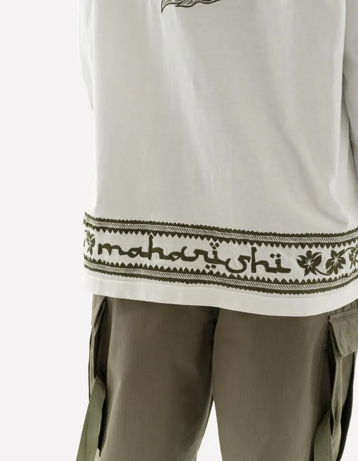 Maharishi Long Sleeve TShirts 5243 Thar Dragon LS TShirt White 8211 Men