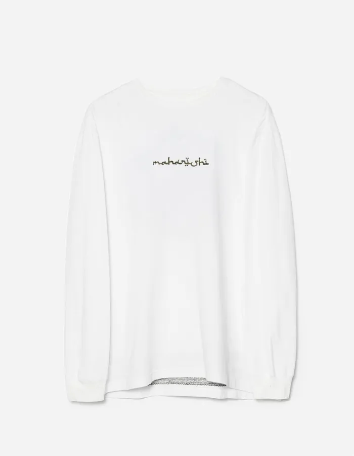 Maharishi Long Sleeve TShirts 5243 Thar Dragon LS TShirt White 8211 Men
