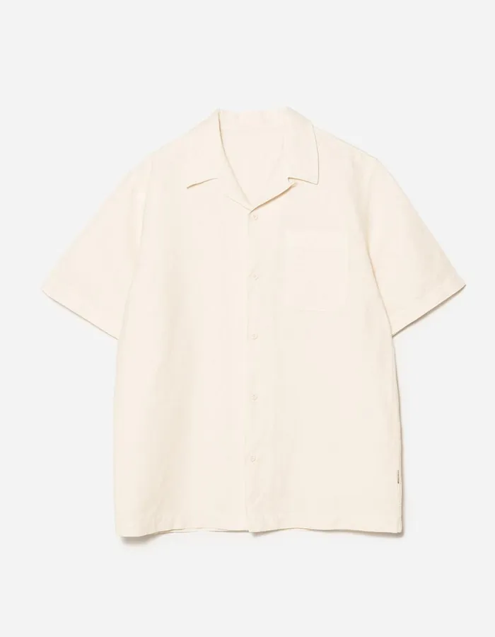 Maharishi Short Sleeve Shirts 5211 Hemp Camp Collar Shirt Ecru 8211 Men