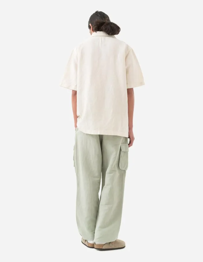 Maharishi Short Sleeve Shirts 5211 Hemp Camp Collar Shirt Ecru 8211 Men