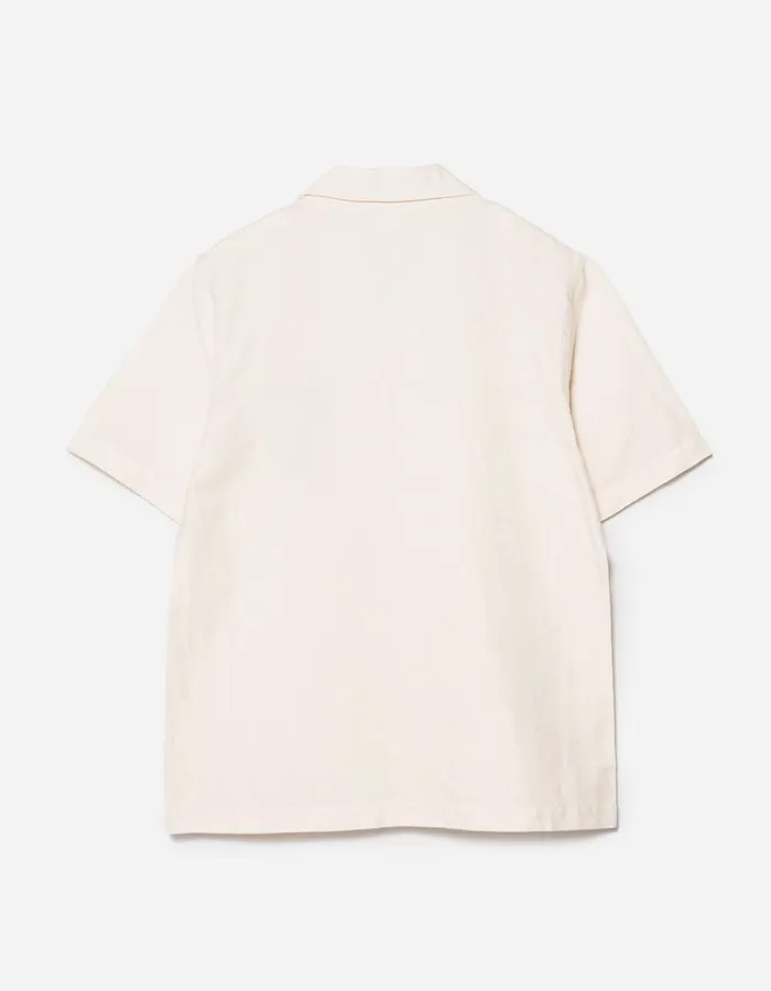 Maharishi Short Sleeve Shirts 5211 Hemp Camp Collar Shirt Ecru 8211 Men
