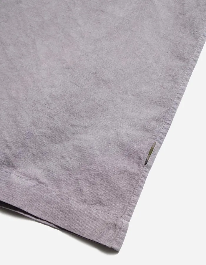 Maharishi Short Sleeve Shirts 5211 Hemp Camp Collar Shirt Purple Ash 8211 Men