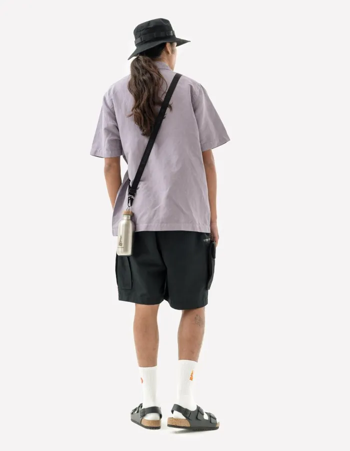 Maharishi Short Sleeve Shirts 5211 Hemp Camp Collar Shirt Purple Ash 8211 Men