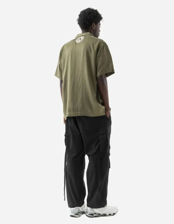 Maharishi Short Sleeve Shirts 5326 Peace Dove Embroidered Shirt Olive OG107F 8211 Men