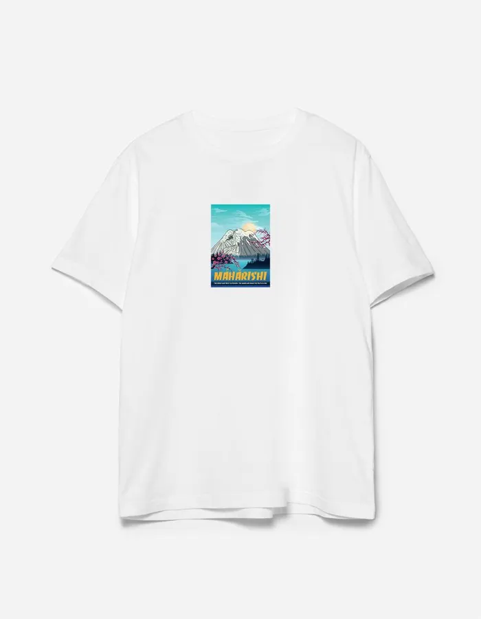 Maharishi Short Sleeve TShirts 1351 Maha Mountain TShirt White 8211 Men