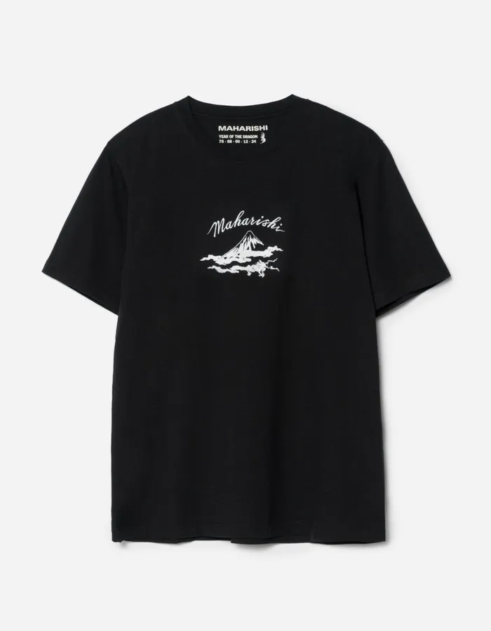 Maharishi Short Sleeve TShirts 1379 Mount Fuji TShirt Black 8211 Men