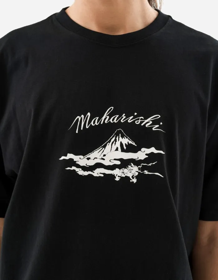 Maharishi Short Sleeve TShirts 1379 Mount Fuji TShirt Black 8211 Men