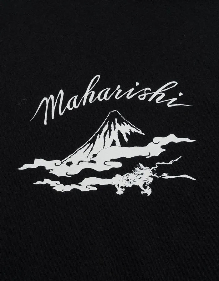 Maharishi Short Sleeve TShirts 1379 Mount Fuji TShirt Black 8211 Men