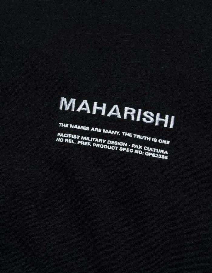 Maharishi Short Sleeve TShirts 1388 Maharishi Pax Cultura TShirt Black 8211 Men