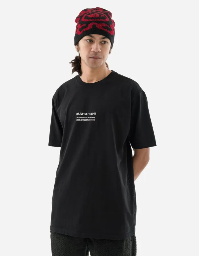 Maharishi Short Sleeve TShirts 1388 Maharishi Pax Cultura TShirt Black 8211 Men