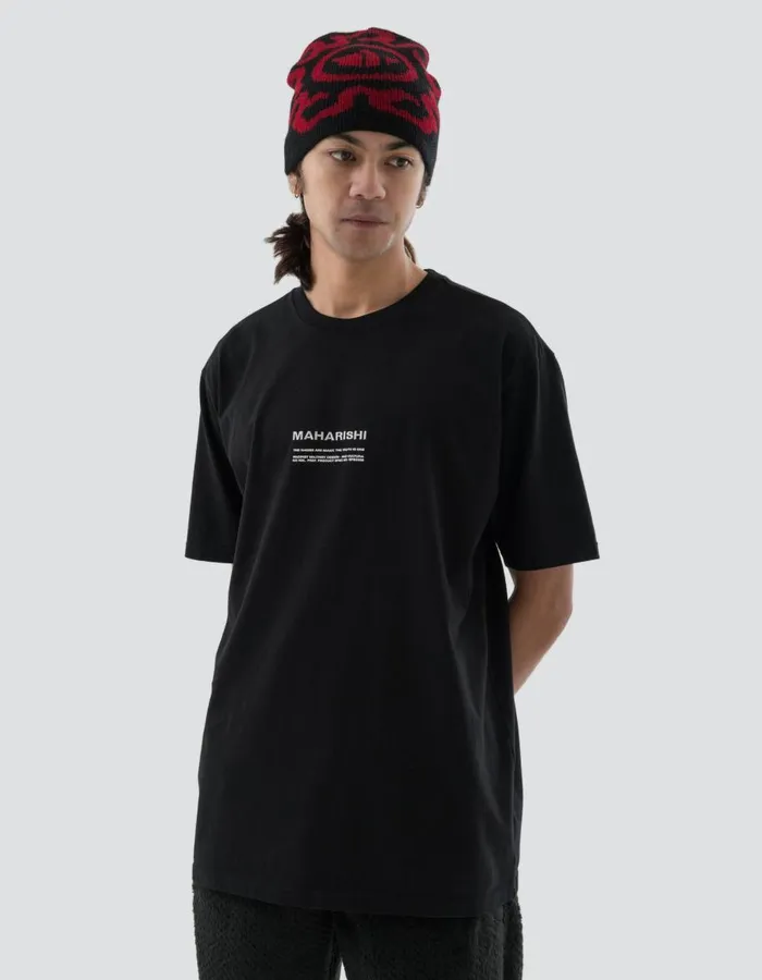 Maharishi Short Sleeve TShirts 1388 Maharishi Pax Cultura TShirt Black 8211 Men