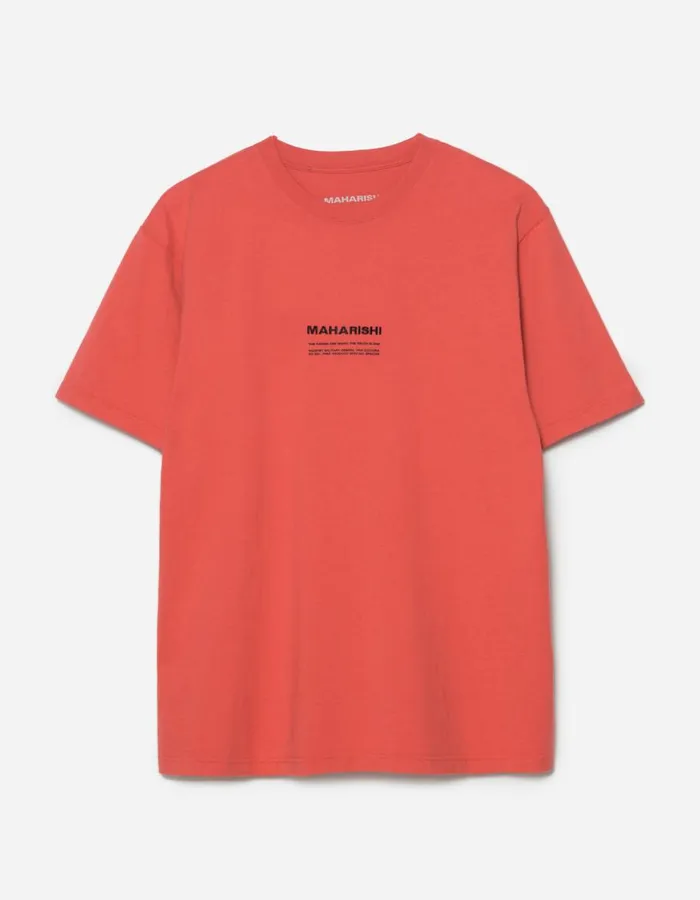 Maharishi Short Sleeve TShirts 1388 Maharishi Pax Cultura TShirt Light Lama Red 8211 Men