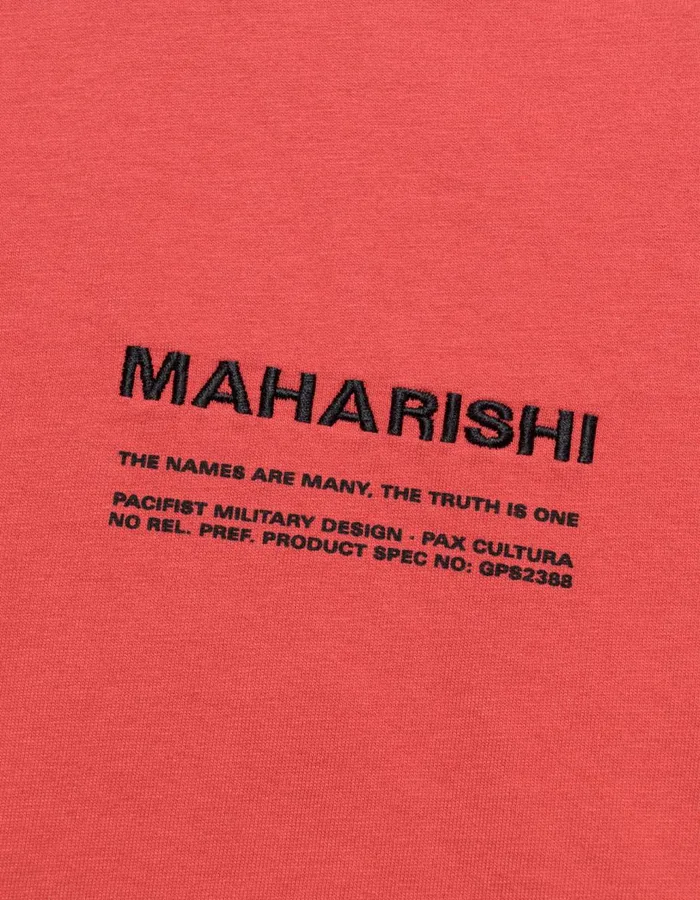 Maharishi Short Sleeve TShirts 1388 Maharishi Pax Cultura TShirt Light Lama Red 8211 Men
