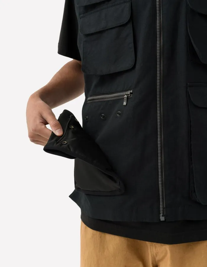 Maharishi Vests 5201 Hemp Utility Vest Black 8211 Men