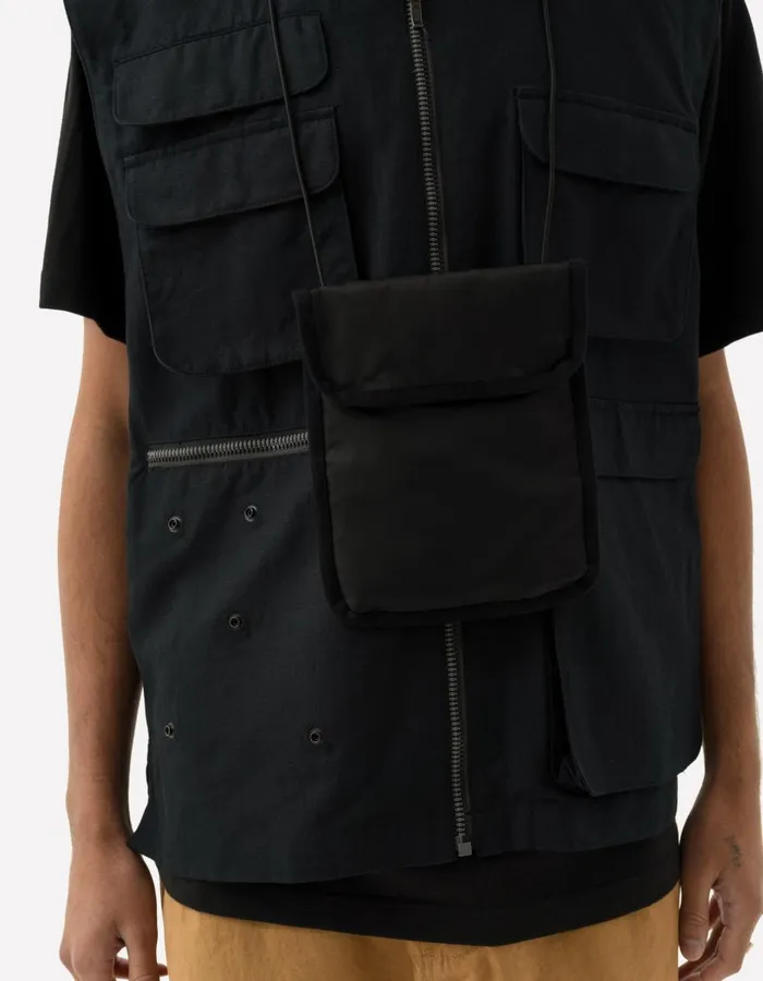 Maharishi Vests 5201 Hemp Utility Vest Black 8211 Men