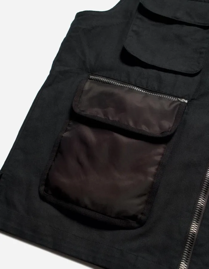 Maharishi Vests 5201 Hemp Utility Vest Black 8211 Men
