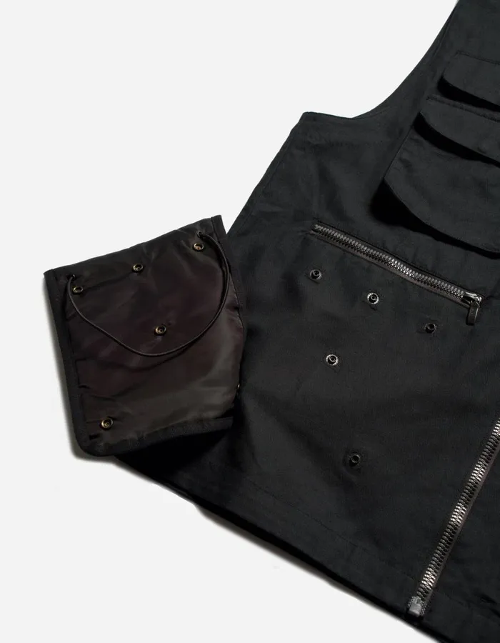 Maharishi Vests 5201 Hemp Utility Vest Black 8211 Men