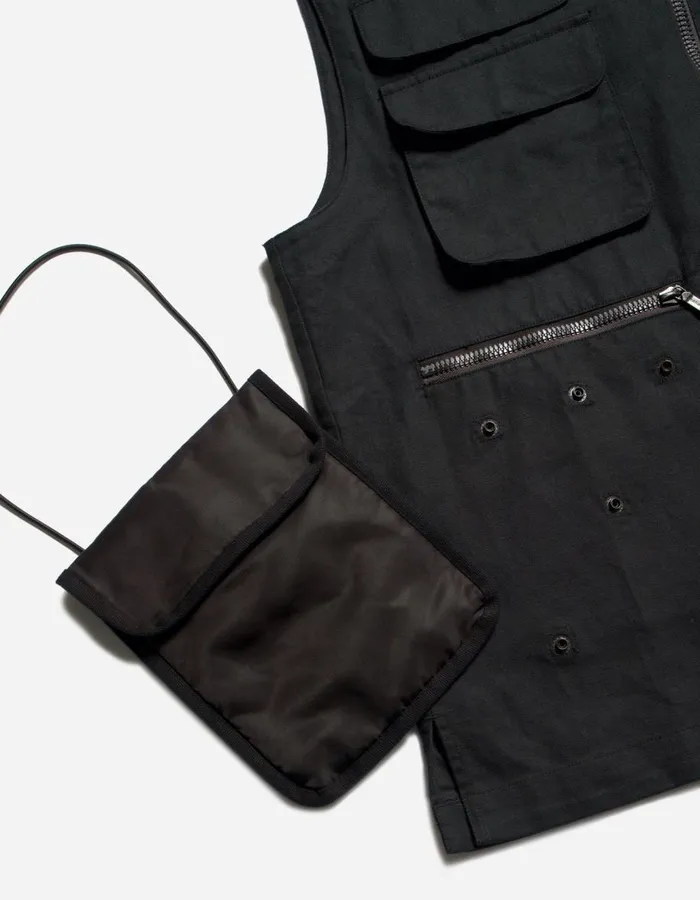 Maharishi Vests 5201 Hemp Utility Vest Black 8211 Men