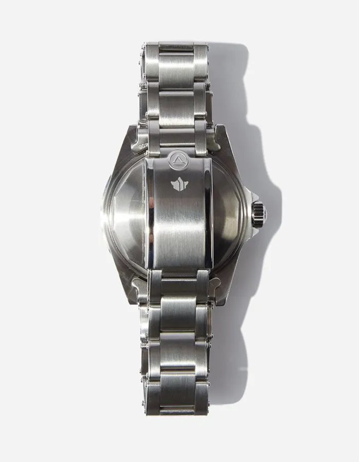 Maharishi Watches and Jewellery 9500 Green Marine Watch Steel Silver 8211 Men