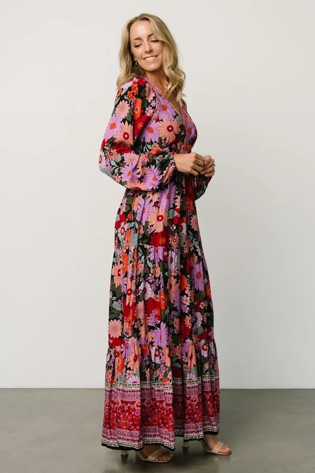 Malena Maxi Dress Black Multi Women Baltic Born Maxi Dresses