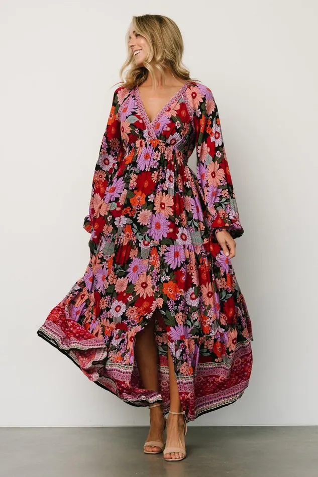 Malena Maxi Dress Black Multi Women Baltic Born Maxi Dresses