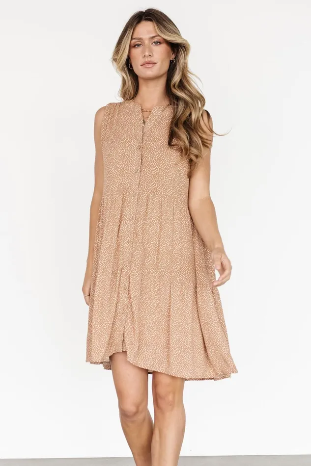 Malone Button Down Short Dress Camel Women Baltic Born Short Dresses