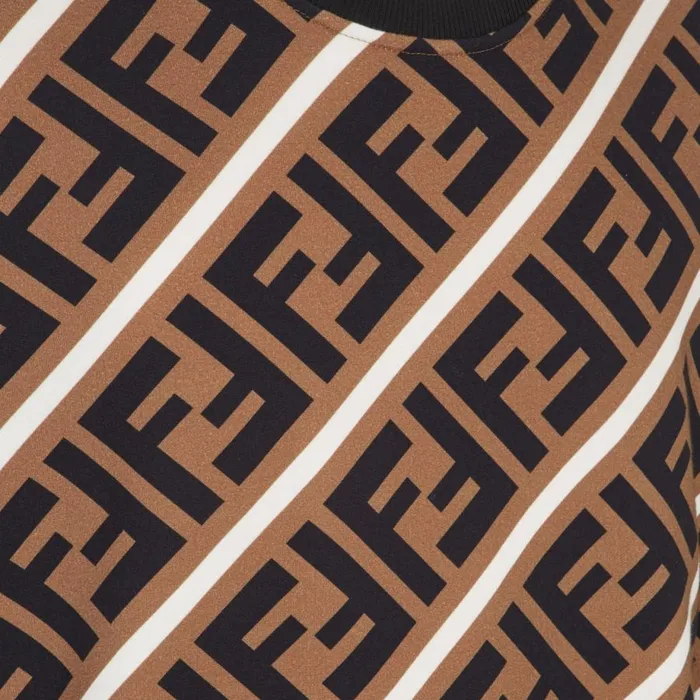 Man Beige Cotton Sweatshirt Brown Fendi Sweatshirts