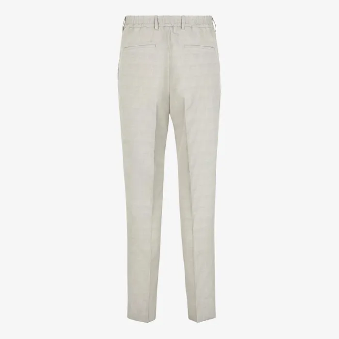 Man Beige Jacquard Fabric Trousers Beige Fendi Jackets and Suits