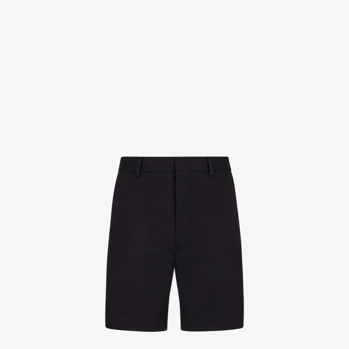 Man Black Gabardine Trousers Black Fendi Denim and Trousers