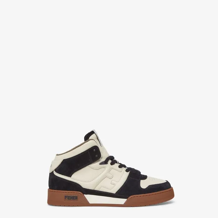 Man Black Leather HighTops Black Fendi Fendi Match