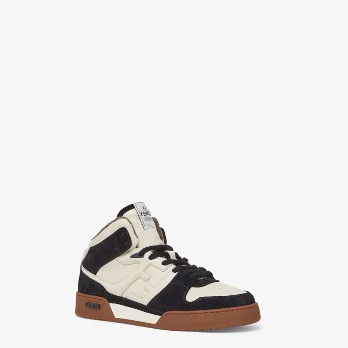 Man Black Leather HighTops Black Fendi Fendi Match