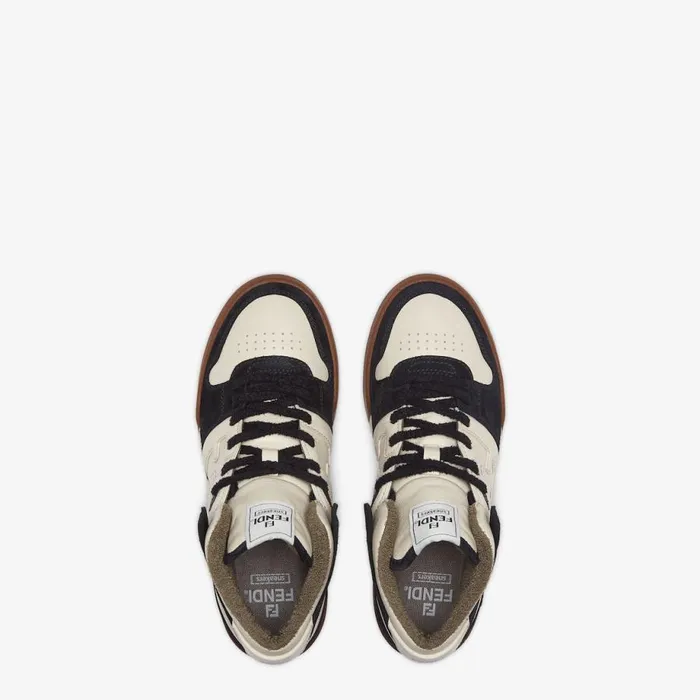 Man Black Leather HighTops Black Fendi Fendi Match