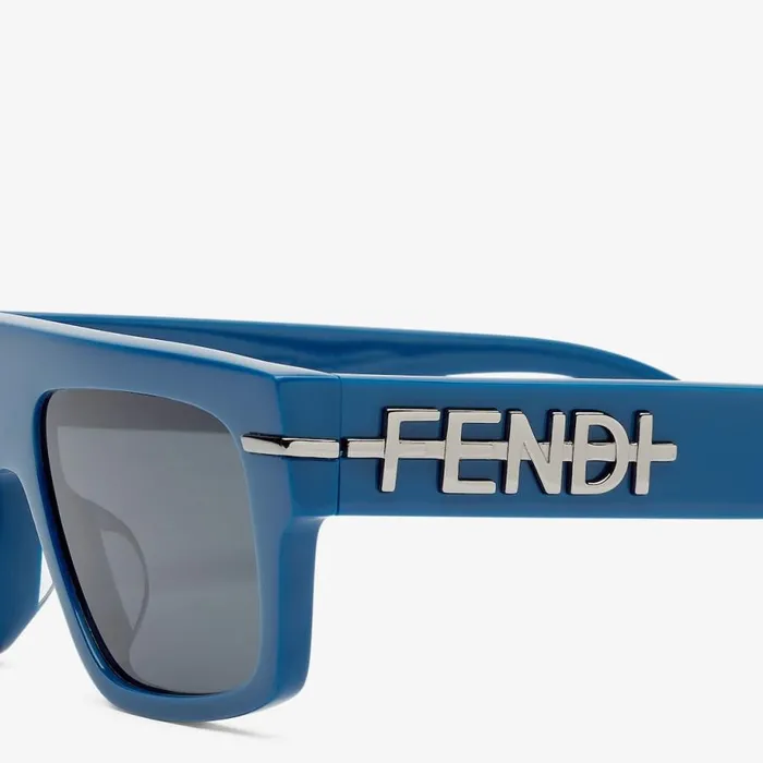 Man Blue Acetate Sunglasses Blue Fendi Sunglasses