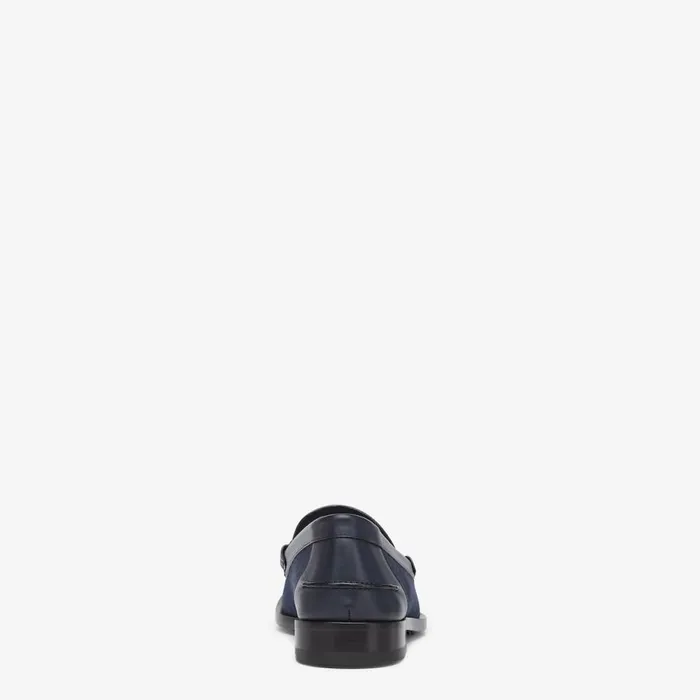 Man Blue Denim Loafers Blue Fendi Loafers and Mocassins