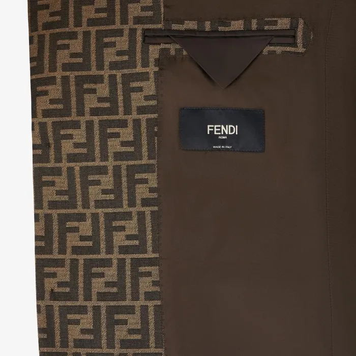 Man Brown Fabric Blazer Brown Fendi Jackets and Suits