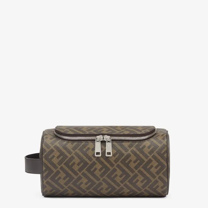Man Brown Fabric MakeUp Bag Brown Fendi Travel and Lifestyle
