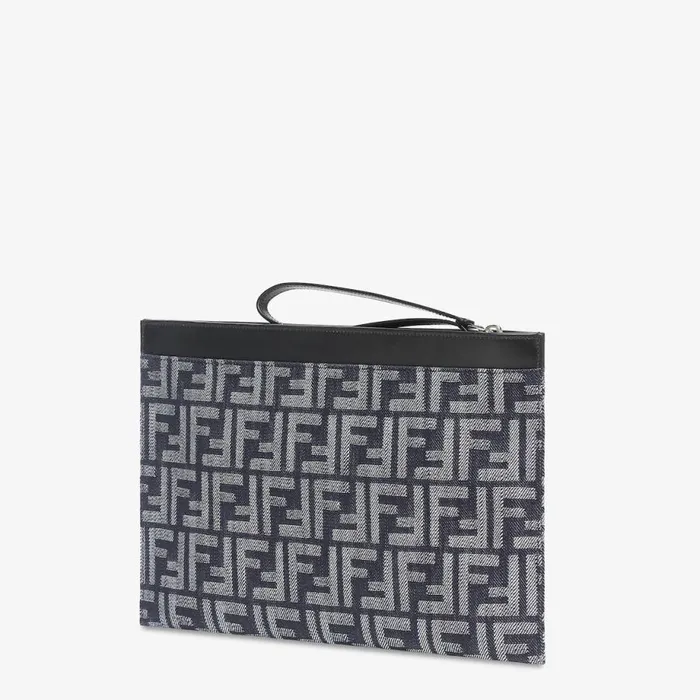 Man Denim Pouch Blue Fendi Pouches