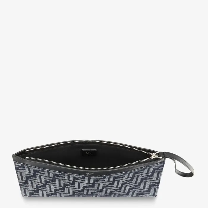 Man Denim Pouch Blue Fendi Pouches