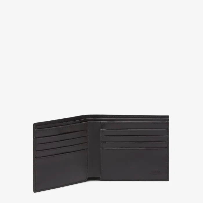Man Grey Fabric BiFold Wallet Grey Fendi Wallets