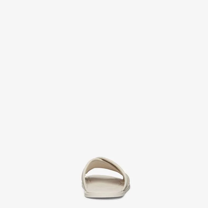 Man White Fabric Slides White Fendi Slides and Sandals