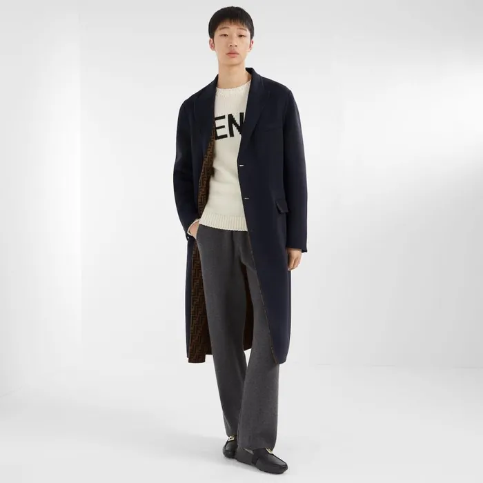 Man White Wool Jumper White Fendi Knitwear