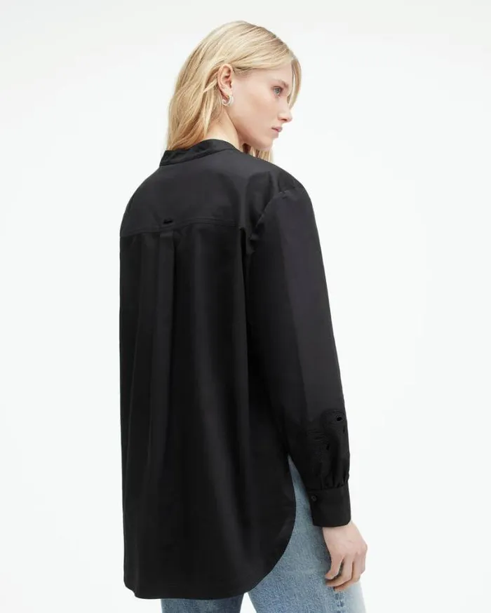 Marcie Embroidered Val Relaxed Fit Shirt Black Women AllSaints Tops and Shirts Marcie Embroidered Val Relaxed Fit Shirt Black Women AllSaints Tops and Shirts