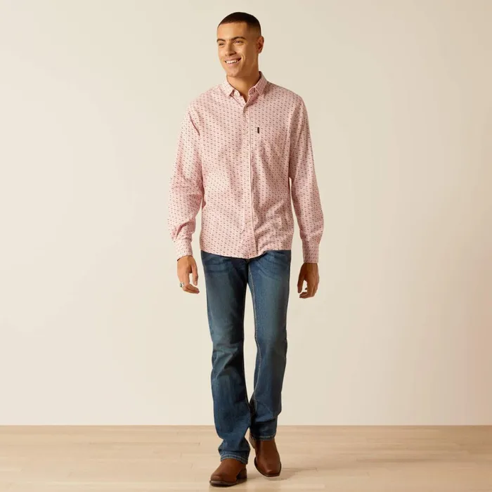 Marshall Stretch Modern Fit Shirt Rose Men Ariat Button Down Shirts Marshall Stretch Modern Fit Shirt Rose Men Ariat Button Down Shirts