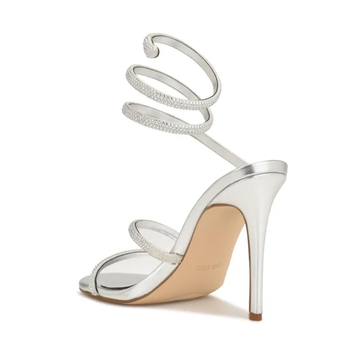 Maskil Ankle Wrap Heeled Sandals Silver Shimmer Women Nine West Dress Maskil Ankle Wrap Heeled Sandals Silver Shimmer Women Nine West Dress