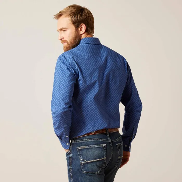 Maxwell Stretch Modern Fit Shirt Blue Men Ariat Button Down Shirts Maxwell Stretch Modern Fit Shirt Blue Men Ariat Button Down Shirts