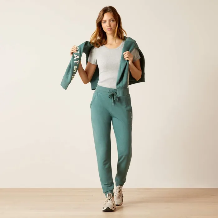 Memento Jogger Silver Pine Heather Women Ariat Pants and Shorts Memento Jogger Silver Pine Heather Women Ariat Pants and Shorts